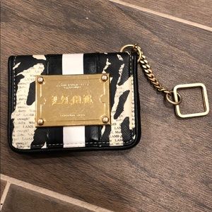 Gwen Stefani LAMB Zebra Wallet with Gold Key Chain